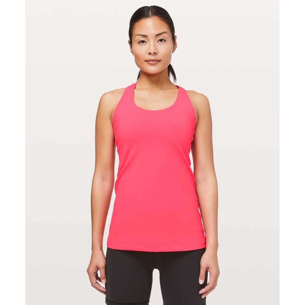 Lululemon Athletica Sleeveless Cool Racerback II Tank Top Electric Coral Women 2